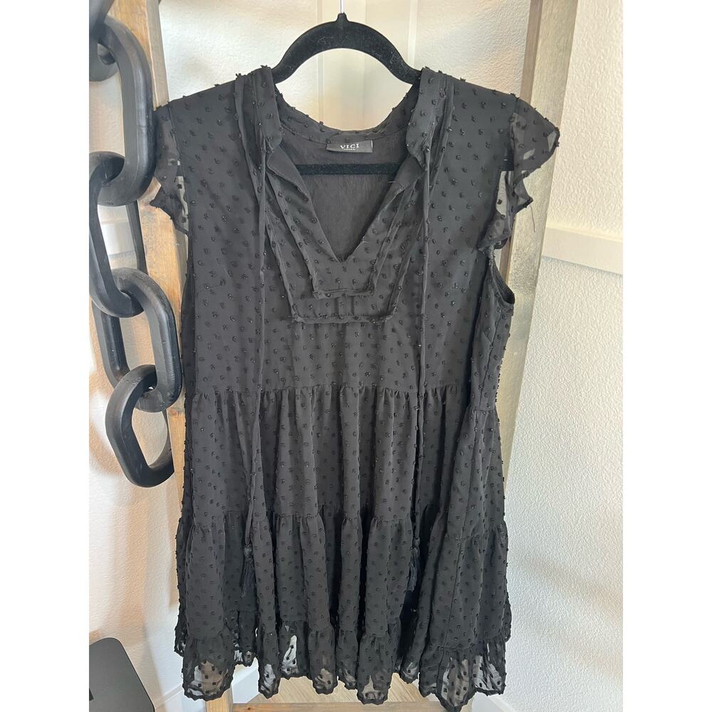 Vici Swiss Dot Babydoll dress